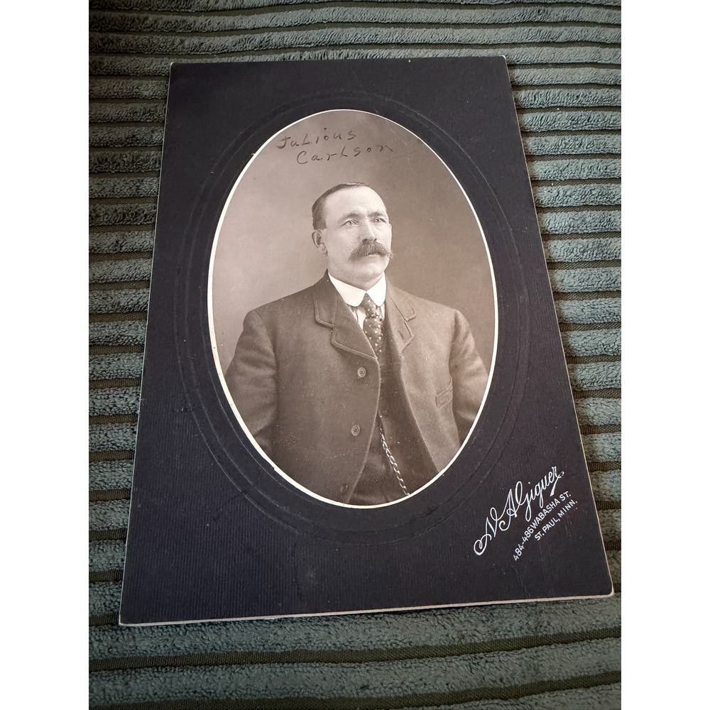 Antique Photograph Portrait Julius Carlson St Paul Minnesota
